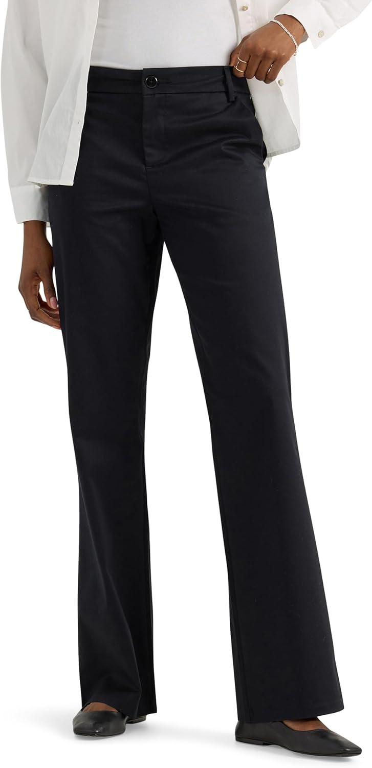 Women Wrinkle Free Mid Rise Bootcut Pant