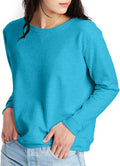 Women Crewneck Sweatshirt,   Pullover With V-notch, Sweatshirt for Women