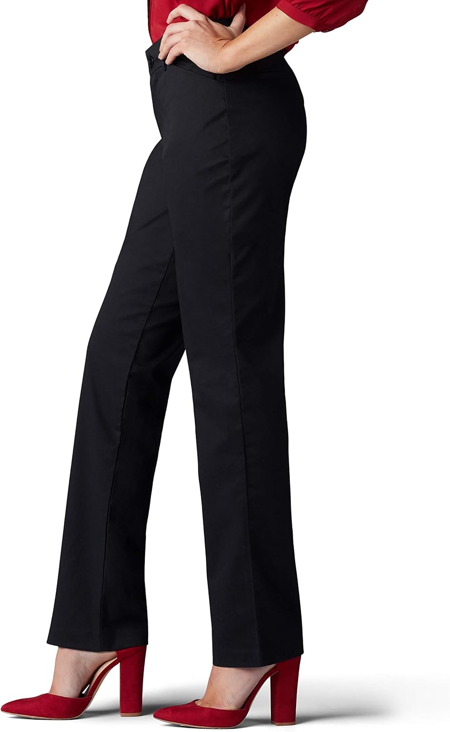 Women Wrinkle Free Relaxed Fit Straight Leg Pant