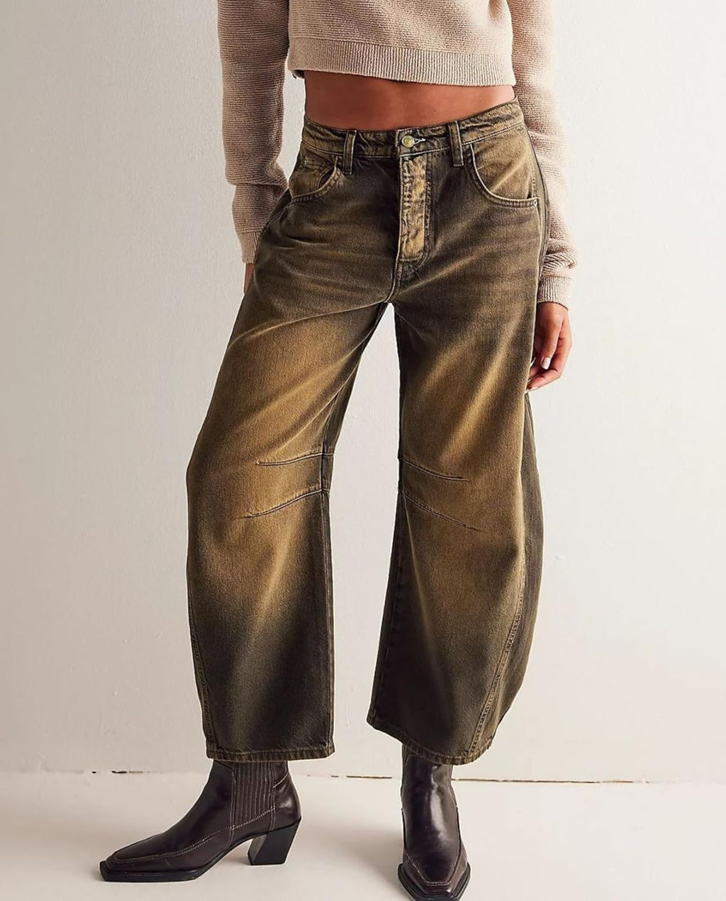 Barrel Jeans Women Baggy for Women  Cargo Jeans Wide Leg High Waist Midrise Button Fly 2024 Fall